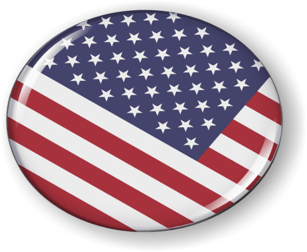 American Flag 3D Domed Emblem
